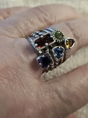 Jewelry | Stackable Sterling Gemstone Ring Set | Poshmark